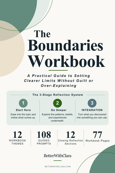 Cover of The Boundaries Workbook by BetterWithClara